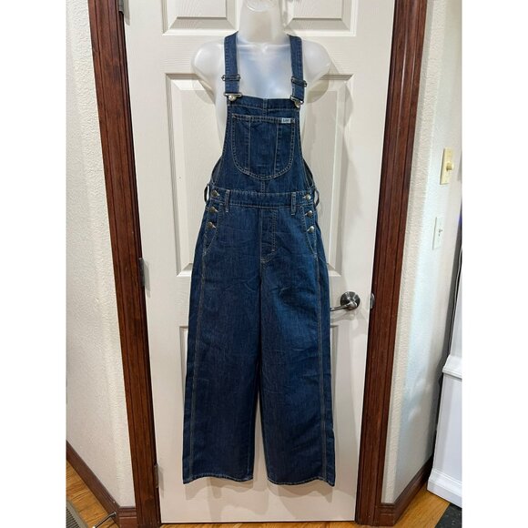 Lee Workwear Womens Denim Overalls XS Medium Wide Leg - Relaxed Fit 100% Cotton - Picture 8 of 9